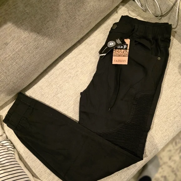 Men's Biker Jogger Pants - Black, Medium Brand New - Picture 3 of 4